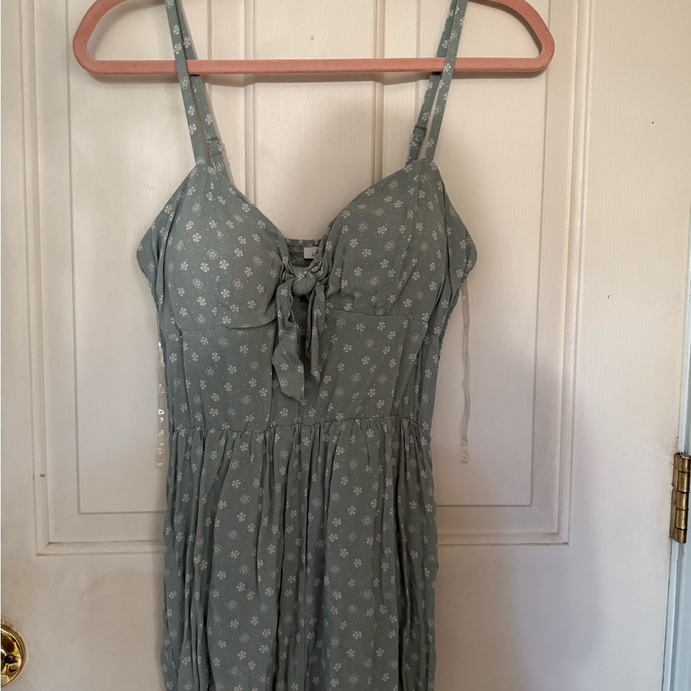 AUW Light Blue Floral Romper